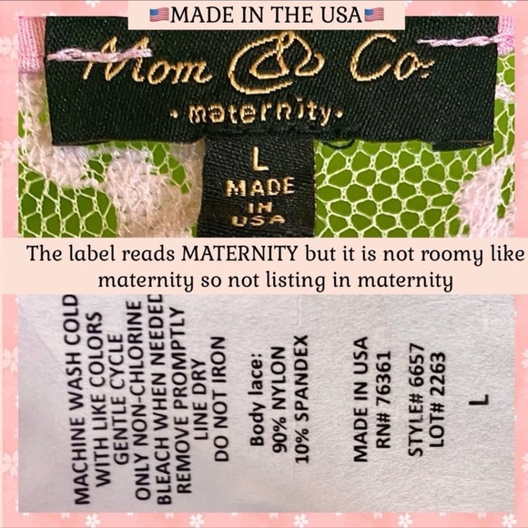 L PINK SHEER FLORAL LACE TUNIC DRESS RUFFLE HEM PREOWNED ITEM - Picture 9 of 12